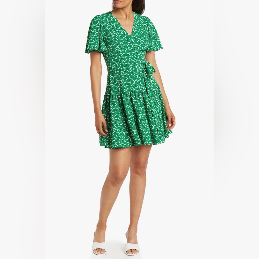Eliza J v neck fit and flare dress size 14